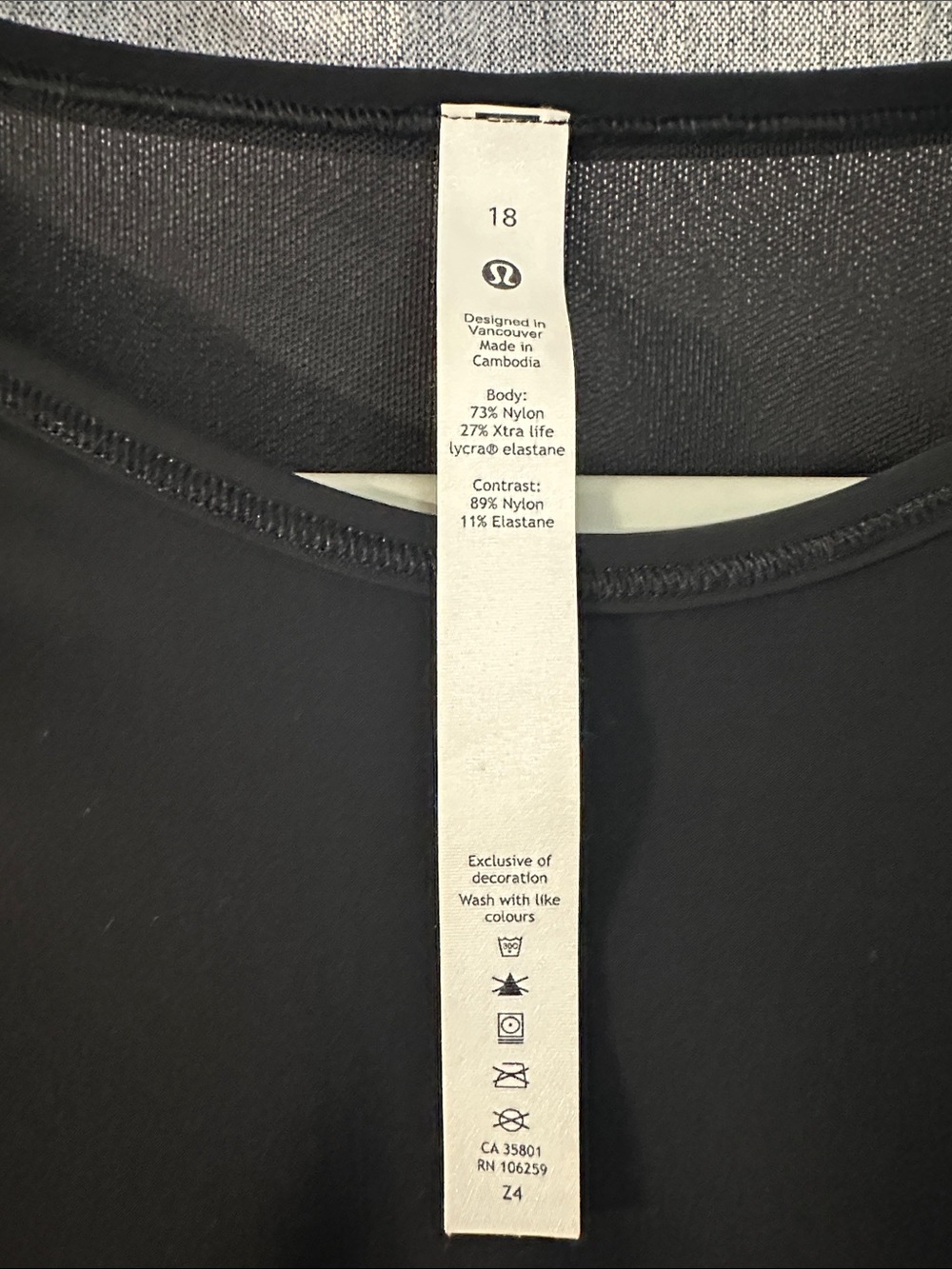 lululemon athletica Black Mesh-Shoulder Active Tank - Picture 2 of 8